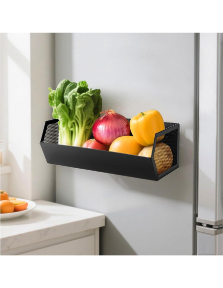 Estante Magnético para Especias VAlinks - Negro, 27.94x12.7cm