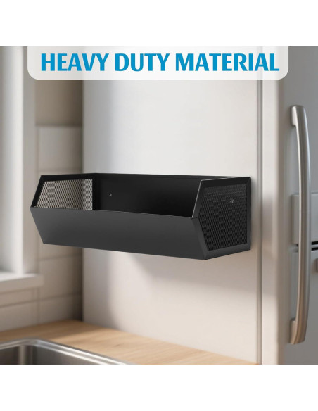 Estante Magnético para Especias VAlinks - Negro, 27.94x12.7cm