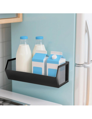 Estante Magnético para Especias VAlinks - Negro, 27.94x12.7cm