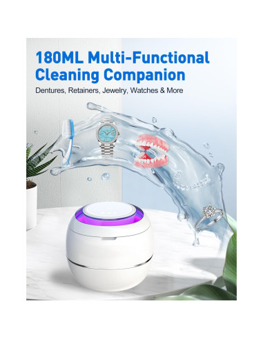 Limpiador Ultrasónico de Dentaduras NARELECT 180ml Blanco