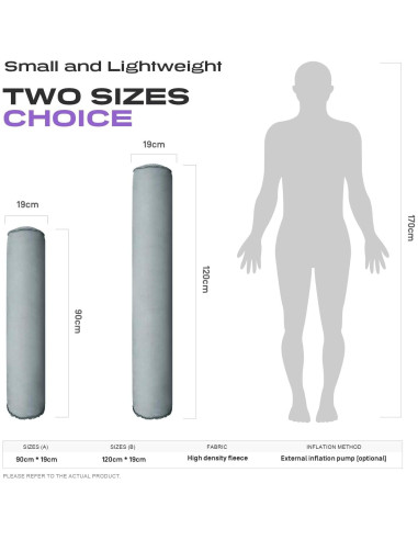 Almohada Inflable ETROL para Cuerpo Completo 89 cm Gris