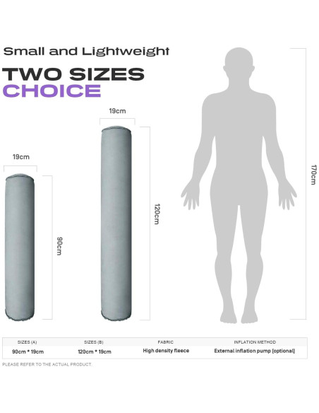 Almohada Inflable ETROL para Cuerpo Completo 89 cm Gris