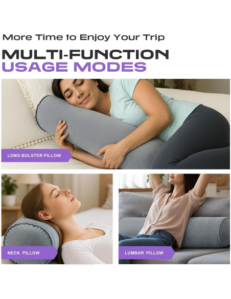 Almohada Inflable ETROL para Cuerpo Completo 89 cm Gris