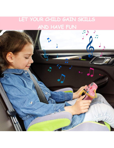 Tablero Ocupado Musical Majobee Rosa para Niños 1-4 Años