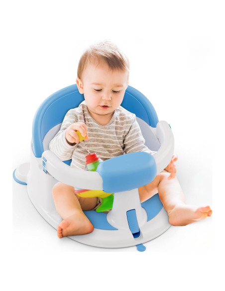Asiento de Baño Antideslizante ONTHEWEI Azul 6-24 Meses