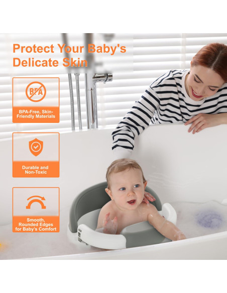 Asiento de Baño Antideslizante ONTHEWEI Azul 6-24 Meses