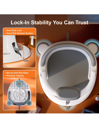 Asiento de Baño Antideslizante ONTHEWEI Azul 6-24 Meses