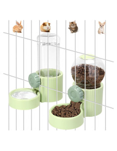 Dispensador Automático de Comida y Agua para Mascotas 1L Verde