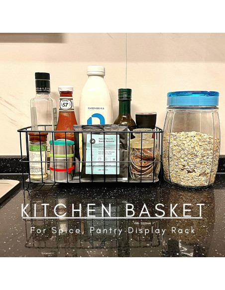 Cesta de Almacenamiento de Alambre WAIMIU 3 Piezas Negro