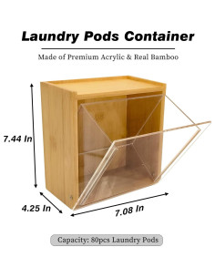 Contenedor de cápsulas de lavandería Gnjoyxuan 80 cargas 2