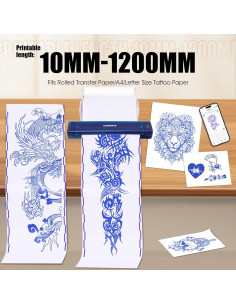 Papel de Transferencia de Tatuaje JZsmpmu 30m Rollo con Soporte 2