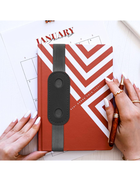 15 Sujetadores de Banda Elástica Aswewamt para Cuadernos de Cuero PU