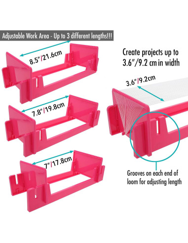 Kit de Telar de Cuentas LoomEEZ The Beadsmith - Ajustable, 3 Longitudes