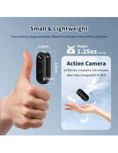 Cámara de Acción 4K Genérico Compacta con Montaje Magnético 2