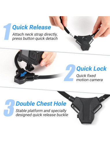 Soporte de Cuello Ajustable STARTRC para GoPro Hero 13/12/11/10