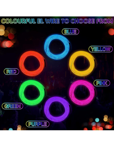 Luces LED Neon Portátiles Konohan 6 Piezas 5m Batería