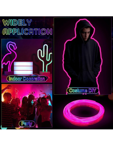 Luces LED Neon Portátiles Konohan 6 Piezas 5m Batería