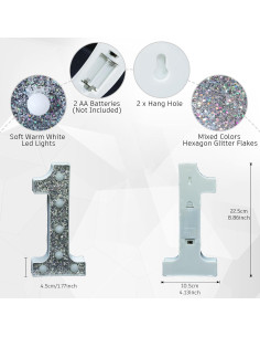 Letras Iluminadas LED Marquee KANLONG - 26 Letras + 10 Números 2