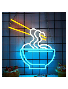 Cartel de Neón Fideos OkiyiD para Decoración de Pared
