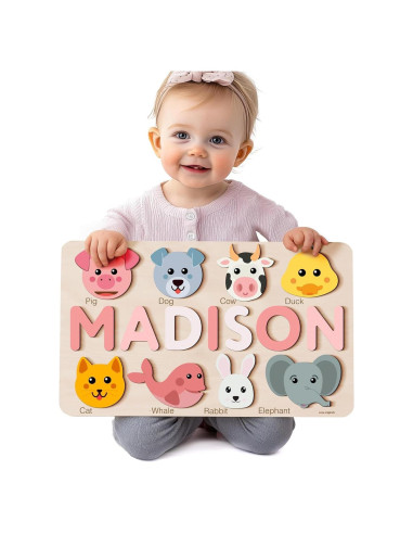 Rompecabezas Personalizado Zuzu Puzzle con Animales 37x23cm