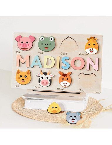 Rompecabezas Personalizado Zuzu Puzzle con Animales 37x23cm