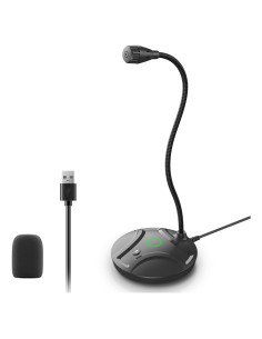 Micrófono USB de escritorio CMOCIIY con cuello de ganso 1.8m