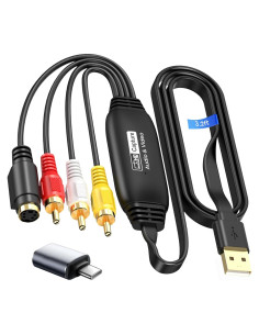 Convertidor de VHS a Digital Avedio Links 1080P USB RCA