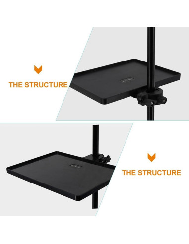 Soporte de Micrófono Ajustable Negro 27x20.5cm Plástico