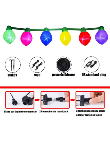 Adorno Inflable de Navidad SEASONBLOW 4.57 m con Luz LED