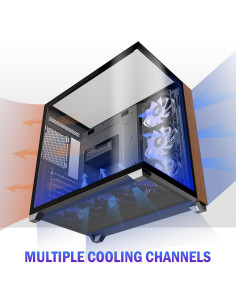 Caja de PC KEDIERS P7 ATX 6 Fans ARGB PWM Vidrio Templado 2