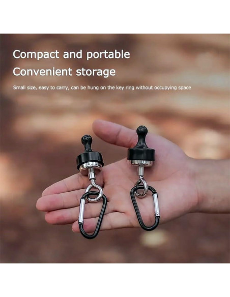 Ganchos Magnéticos Pxoerzy para Camping - 5 Unidades 6.8kg