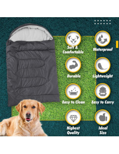 Saco de dormir para perros Outrav - Cama impermeable 114.8x73.7cm 2