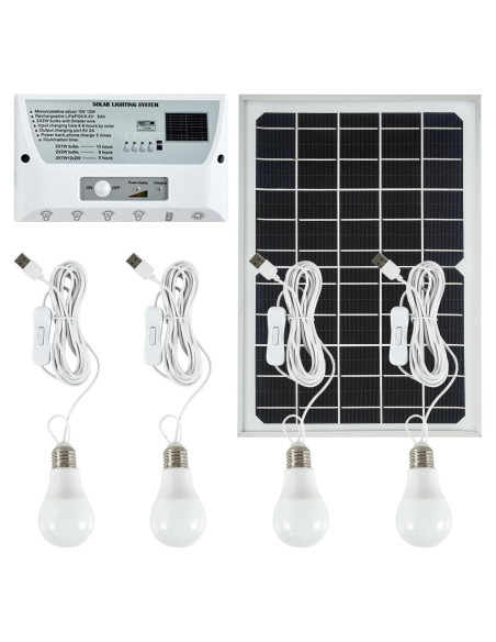 Luces Colgantes Solares LoveFindaHome con 4 Bombillas LED