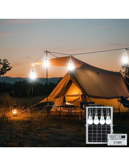 Luces Colgantes Solares LoveFindaHome con 4 Bombillas LED