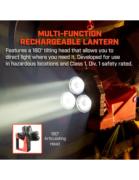 Linterna Recargable Streamlight Vulcan 180 Naranja 400 Lúmenes