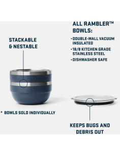 Tazón Aislado YETI Rambler 1 Cuarto Acero Inoxidable Taupe 2