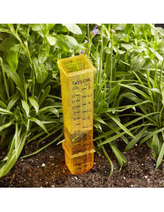 Medidor de Lluvia y Aspersor 2-en-1 Taylor 2715 Amarillo 2