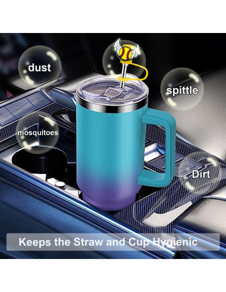 10 Tapas de Silicona Reutilizables Kinearcharms para Pajitas 10mm