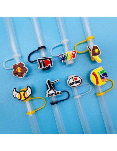 10 Tapas de Silicona Reutilizables Kinearcharms para Pajitas 10mm