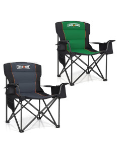 Combo Sillas de Camping Plegables Overmont Negra y Verde