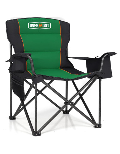 Combo Sillas de Camping Plegables Overmont Negra y Verde