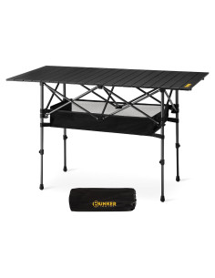 Mesa de Camping Plegable BUNKER INDUST Aluminio 119 cm Ajustable