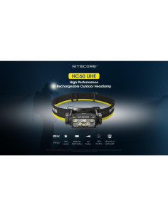 Linterna Frontal Nitecore HC60 UHE 1600 Lúmenes USB-C 2