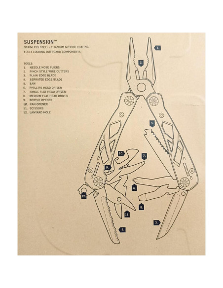 Multi-Herramienta 12 en 1 Gerber con Funda de Nylon