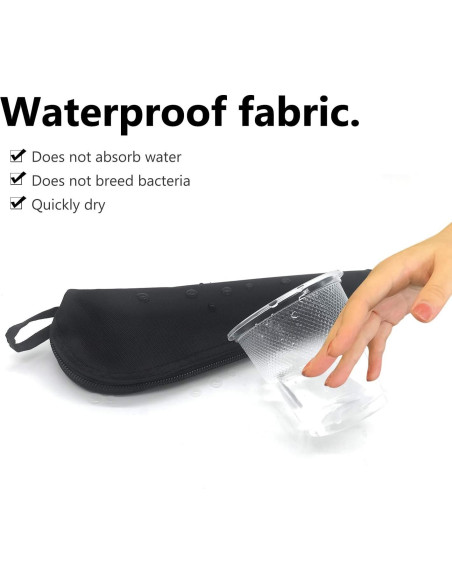 Juego de Utensilios de Viaje Aosbos con Estuche Negro