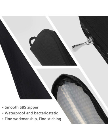 Juego de Utensilios de Viaje Aosbos con Estuche Negro