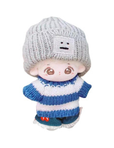 Conjunto Ropa de Muñeca Niannyyhouse 10-15cm Sombrero Suéter Jeans 2