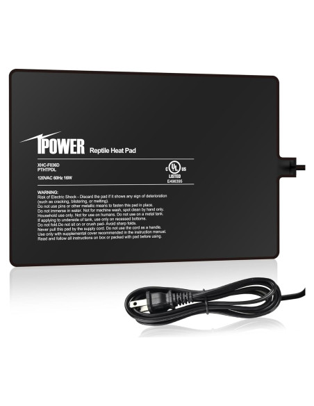 Almohadilla Térmica para Reptiles iPower 20x30 cm 16W