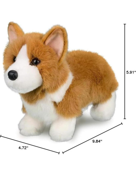 Peluche Corgi Louie Douglas 25 cm Suave y Realista Peluche Corgi Louie Douglas 25 cm Suave y Realista