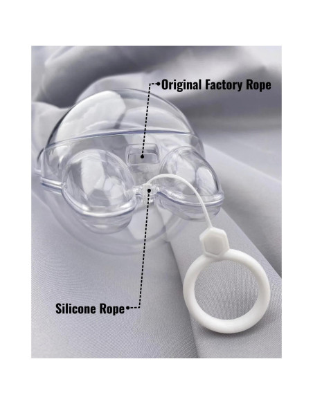 Funda Protectora Acrílica LABUBU para Figura de Pie con Llavero